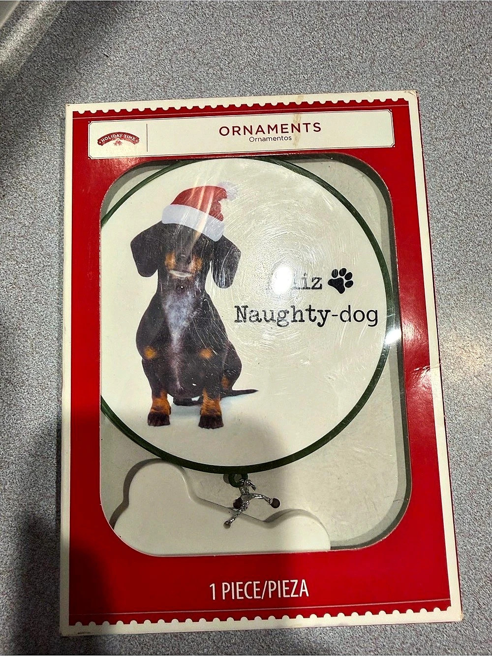 Holiday Time Feliz Naughty-Dog Dachshund Christmas Ornament